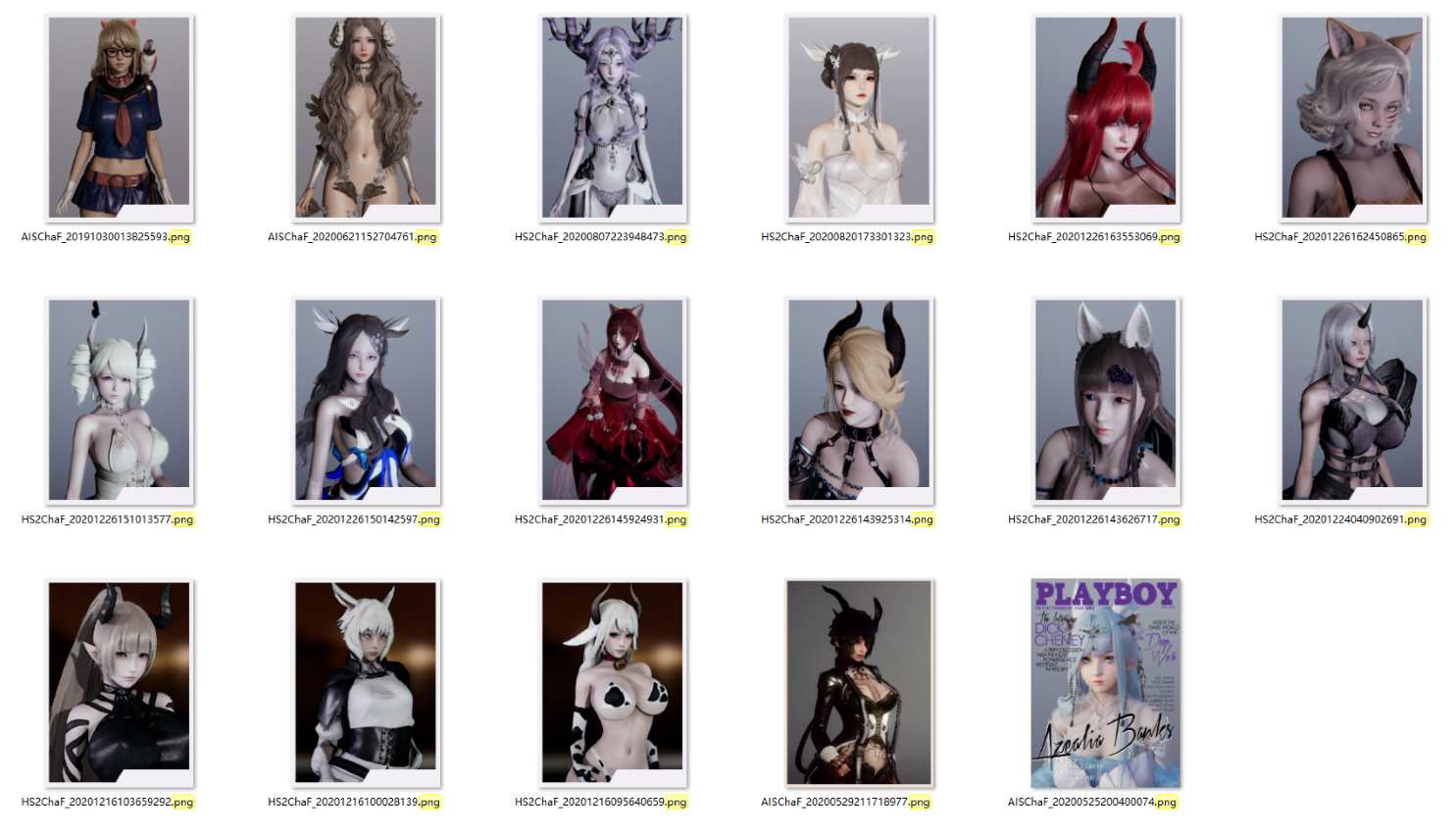 HS人物卡 兽角兽耳和妖精少女【35张】-VAM®克苏恩资源社区