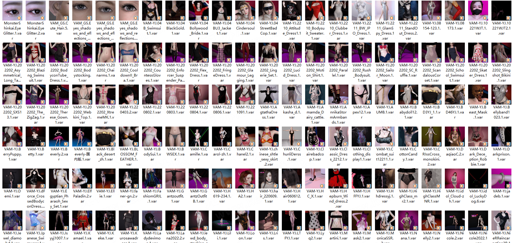 YJ全套服饰加单品【2022年整合】-VAM®克苏恩资源社区