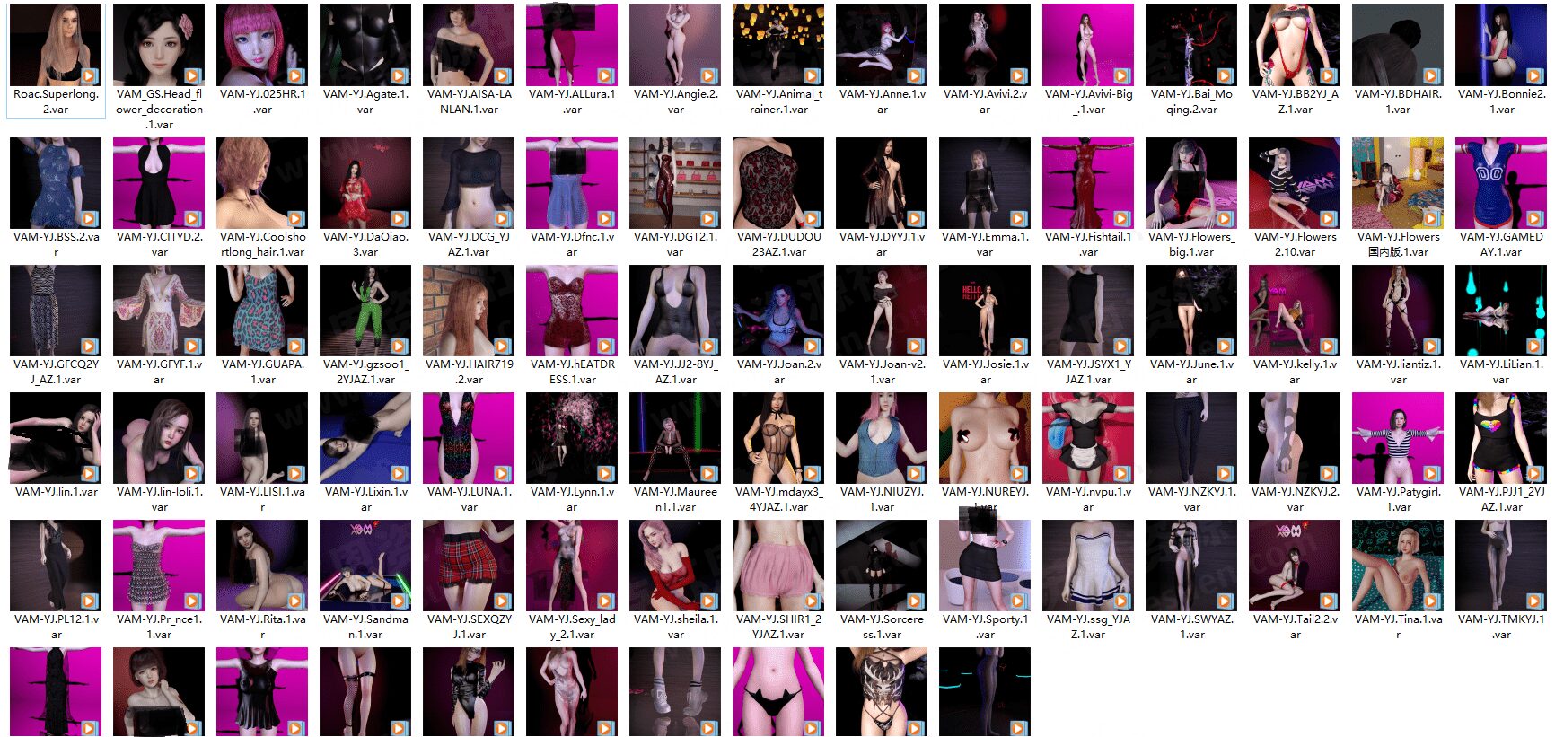 YJ全套服饰加单品合集【2021年整合】-VAM®克苏恩资源社区