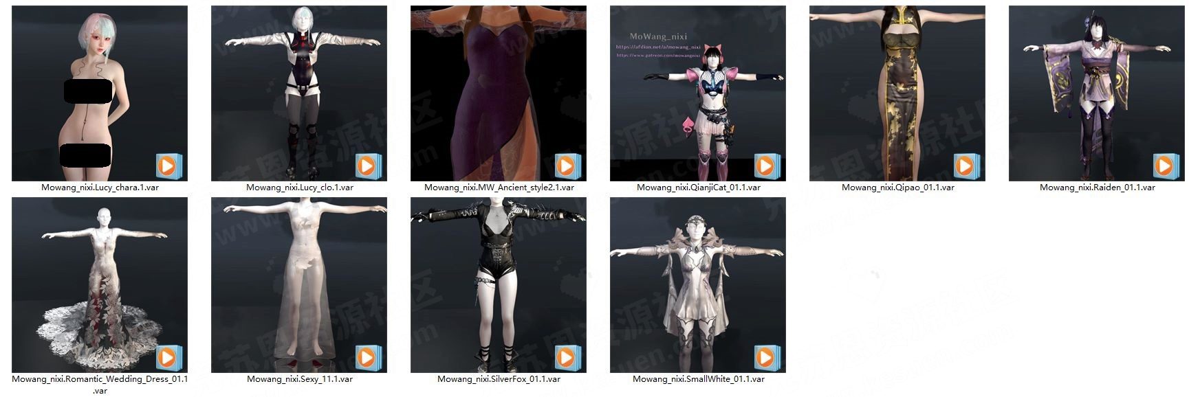 服饰Mowang_nixi小合集10套.10-VAM®克苏恩资源社区