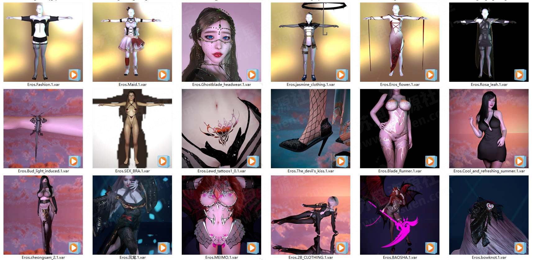 Eros服饰合集【更新2022年】-VAM®克苏恩资源社区