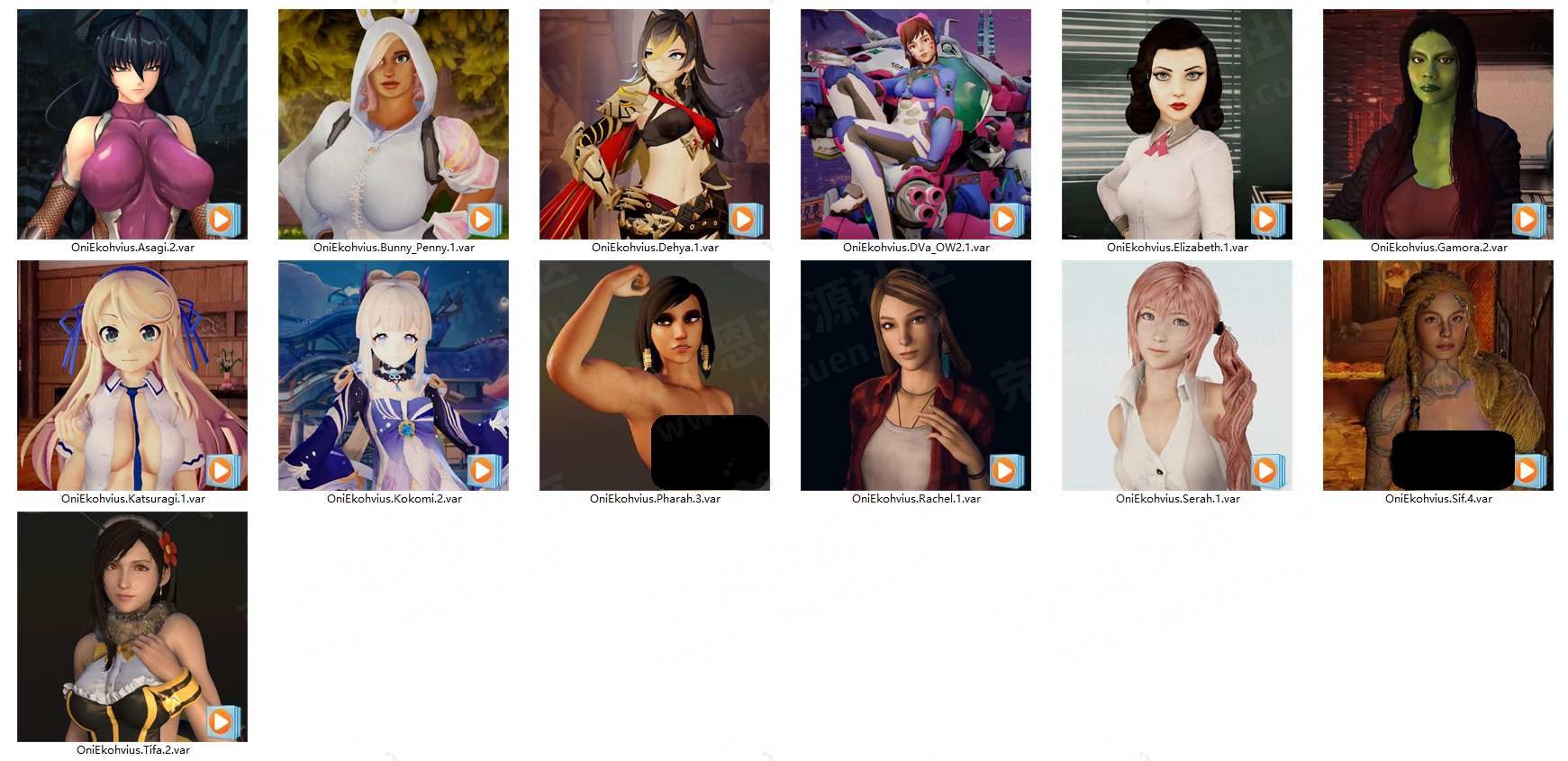 OniEkohvius人物合集【更新至2023.10】-VAM®克苏恩资源社区