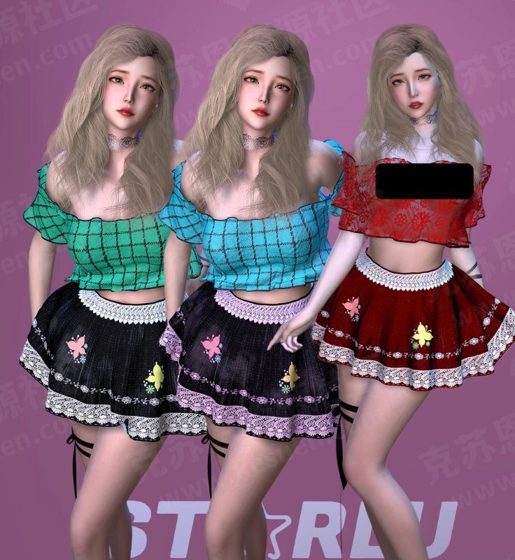 服饰starlu.Sweet_Denim_Butterfly-VAM®克苏恩资源社区